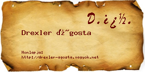Drexler Ágosta névjegykártya